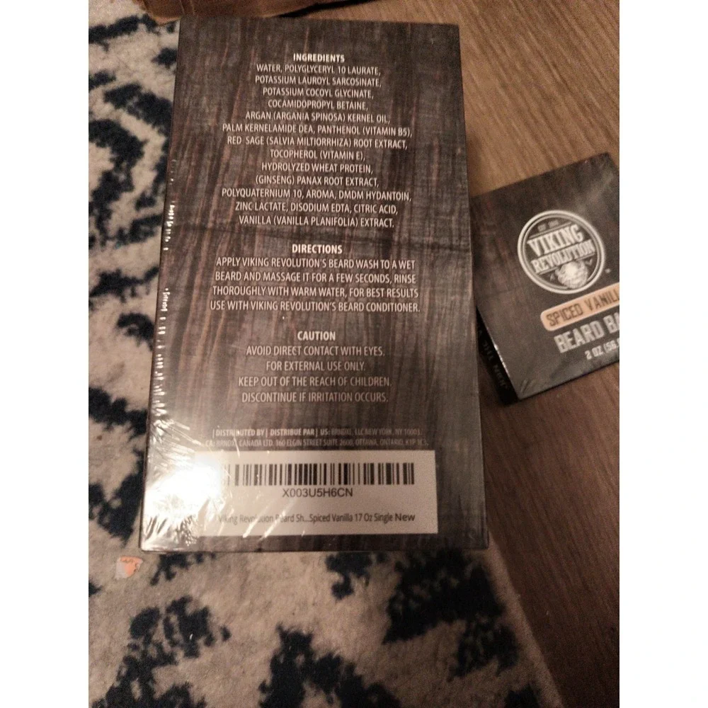Lot Of 3 Viking Revolution  Spiced Vanilla Beard Wash, Oil and Beard balm New
